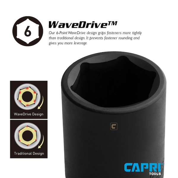1/2 In Drive 11/16 In 6-Point SAE Deep Impact Socket